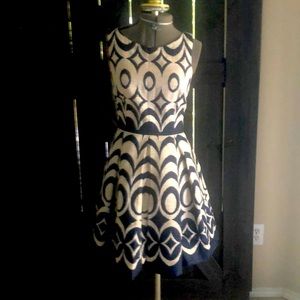 Navy and cream dress, Taylor brand, size 10